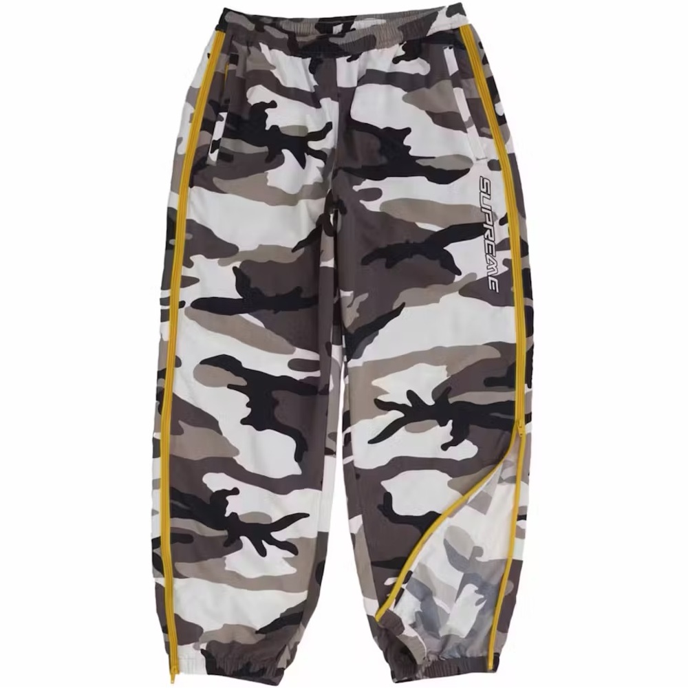 Supreme Contrast Zip Warm Up Pant Snow Camo
